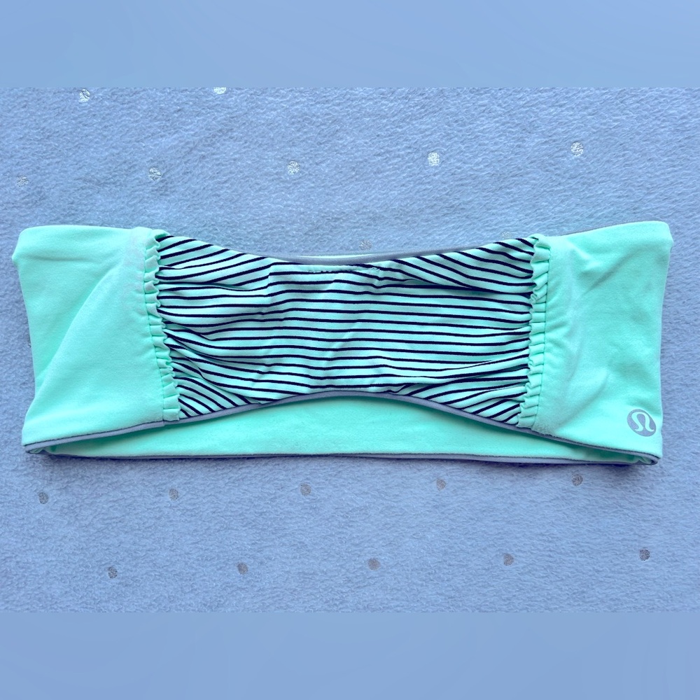 Lululemon Mint Green and Black Sport Headband